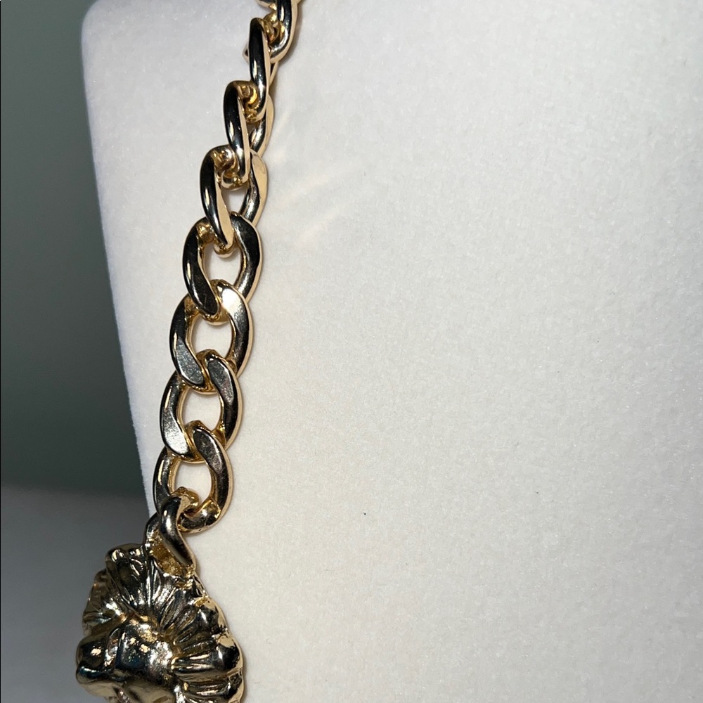 Natasha Couture Gold Lion Charm Necklace - Picture 4 of 5